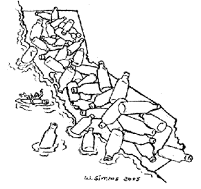 thirsty We all need to kick the bottled water habit and see it for the environmental hazard that it really is. Illustration by Willis Simms.